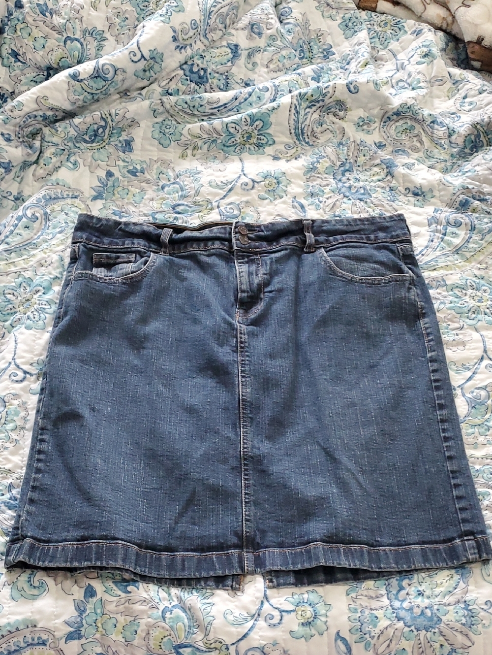 Old Navy Dark Blue Denim Pencil Skirt